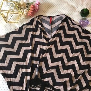 chevron wrap with sleeves